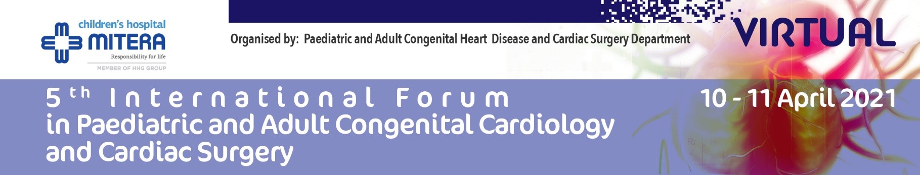 5th International Forum in Paediatric & Adult Congenital Cardiology, 10-11/4/2021
