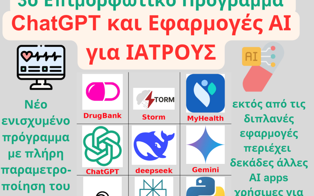 Πανεπιστήμιο Αιγαίου: “ChatGPT και Εφαρμογές ΑΙ για Ιατρούς”  